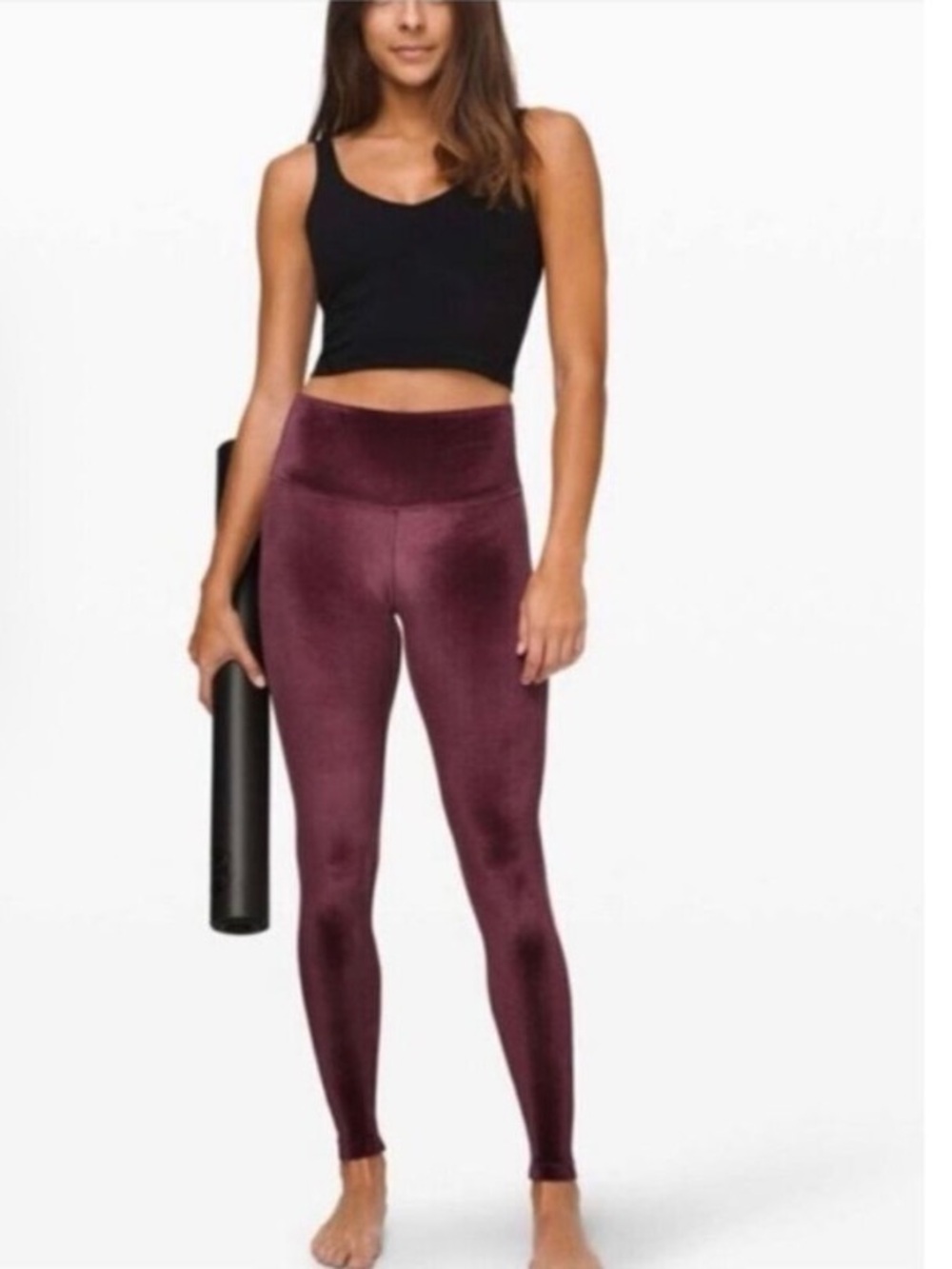 Lululemon Wunder Lounge Special Edition Plum Velvet Leggings size 4 EUC